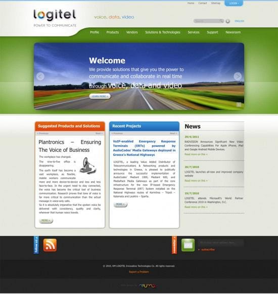Logitel Website Screenshot 1