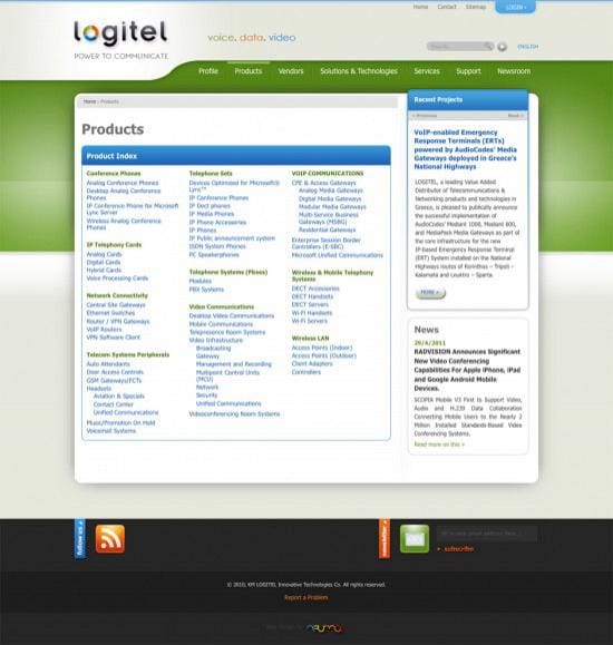 Logitel Website Screenshot 2
