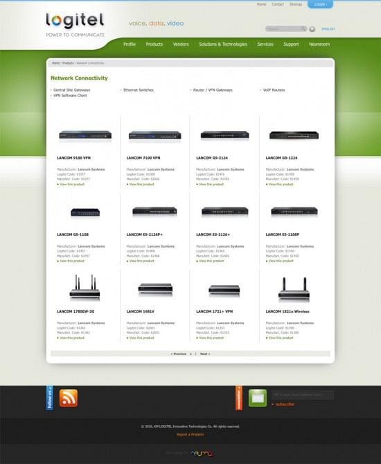 Logitel Website Screenshot 3