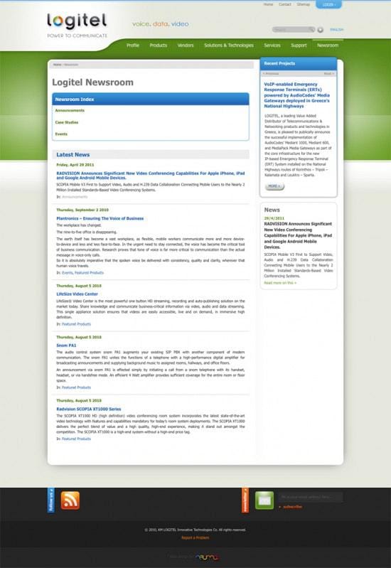 Logitel Website Screenshot 6