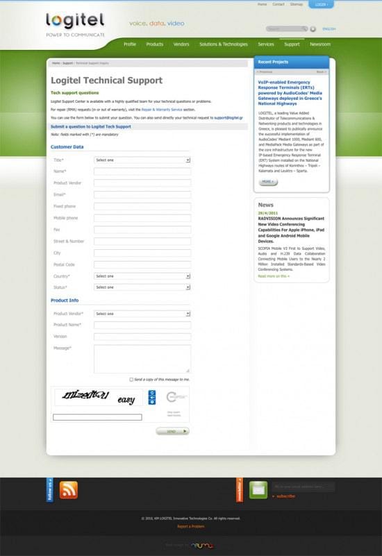 Logitel Website Screenshot 8